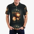 thumbnail image 1 of Kdxio Creative Poker Print Men's Short Sleeve Polo Shirt,Midweight Men's Shirt, 1 of 6