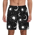 thumbnail image 1 of Kdxio Crescent And Stars Print Men'S Swim Trunks With Compression Liner 7 Inch Inseam Quick Dry Swim Shorts, 1 of 7