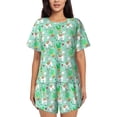 thumbnail image 1 of Kdxio Cute Alpaca 1 Print Pajamas Sets for Women Short-Sleeved Pjs with Lounge Shorts Two Piece Sleepwear S-4XL, 1 of 5