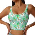 thumbnail image 1 of Kdxio Cute Alpaca 1 Print Workout Crop Tank Top for Women Racerback Yoga Tank Tops Athletic Sports Shirts Exercise Undershirts, 1 of 5