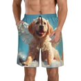 thumbnail image 1 of Kdxio Cute Angel Winged Dog Pattern Mens Casual Shorts - Drawstring Summer Beach Sports Shorts for Men, 1 of 5