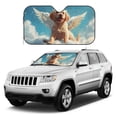 thumbnail image 1 of Kdxio Cute Angel Winged Dog Print Windshield Sun Shade, Foldable Sun Blocker for Car,Truck,SUV Automotive Interior Sun Protection,Reflective Shade for Front Windshield(Small), 1 of 6
