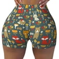 thumbnail image 1 of Kdxio Cute Animal Forest Print Workout Shorts for Women Seamless Soft Smooth Gym Yoga Scrunch Active Shorts, 1 of 9