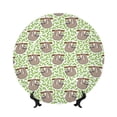 thumbnail image 1 of Kdxio Cute Animal Sloth On A Branch Bone China Decorative Plate Ceramic Decorative Plate for Home Office Wall Stand Decorative Plates for Home Bedroom-7in, 1 of 6