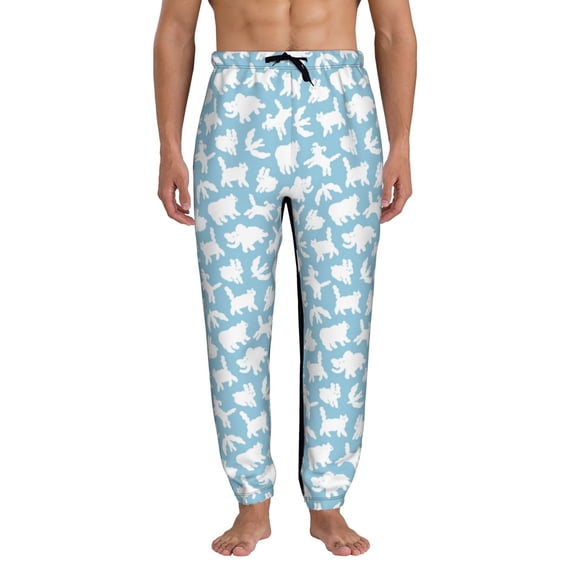 Kdxio Cute Animals Pattern Joggers,Sweatpants for Men with Pockets-Large