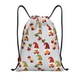 thumbnail image 1 of Kdxio Cute Autumn Gnomes Print Drawstring Backpack Bag,Waterproof Draw String Back Sack, Gym Drawstring Bags Swim Bag For Unisex, 1 of 5