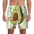 thumbnail image 1 of Kdxio Cute Avocado Doing Exercise Print Men'S Swim Trunks With Compression Liner 7 Inch Inseam Quick Dry Swim Shorts, 1 of 7