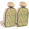 thumbnail image 1 of Kdxio Cute Avocado Print 2 Pack Car Kick Mat Seat Cover Back Protector Mat with Pockets for Organizer Backseat Protector and Storage Anti Kick Pad for Vehicles, 1 of 1