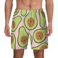 thumbnail image 1 of Kdxio Cute Avocado Print Men'S Swim Trunks With Compression Liner 7 Inch Inseam Quick Dry Swim Shorts, 1 of 7