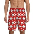 thumbnail image 1 of Kdxio Cute Baseball Print Mens Sleep Shorts Bottoms Soft Comfy Pajama Wear Pants with Drawstring Pockets, 1 of 7