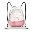 thumbnail image 1 of Kdxio Cute Bathtub Print Drawstring Backpack Bag,Waterproof Draw String Back Sack, Gym Drawstring Bags Swim Bag For Unisex, 1 of 9