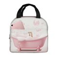 thumbnail image 1 of Kdxio Cute Bathtub Print Insulated Lunch Bag,Reusable Tote Lunch Box for Women Men,Leakproof Cooler Lunch Bags for Work Office Travel Picnic, 1 of 6