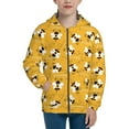 thumbnail image 1 of Kdxio Cute Bee Butterfly Yelllow Pattern Kids Boys Girls Zip Up Hoodie 3D Printed Hooded Sweatshirt Hoody Coat with Pocket 7-12 Y-Medium, 1 of 6