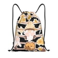 thumbnail image 1 of Kdxio Cute Bee Gnome Print Drawstring Backpack Bag,Waterproof Draw String Back Sack, Gym Drawstring Bags Swim Bag For Unisex, 1 of 9