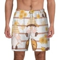 thumbnail image 1 of Kdxio Cute Bee Gnome Print Men'S Swim Trunks With Compression Liner 7 Inch Inseam Quick Dry Swim Shorts, 1 of 7