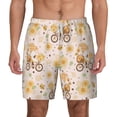 thumbnail image 1 of Kdxio Cute Bee Gnome Print Men'S Swim Trunks With Compression Liner 7 Inch Inseam Quick Dry Swim Shorts, 1 of 7