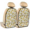 thumbnail image 1 of Kdxio Cute Bee Print 2 Pack Car Kick Mat Seat Cover Back Protector Mat with Pockets for Organizer Backseat Protector and Storage Anti Kick Pad for Vehicles, 1 of 9