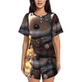thumbnail image 1 of Kdxio Cute Big-Eared Mouse Print Pajamas Sets for Women Short-Sleeved Pjs with Lounge Shorts Two Piece Sleepwear S-4XL, 1 of 5