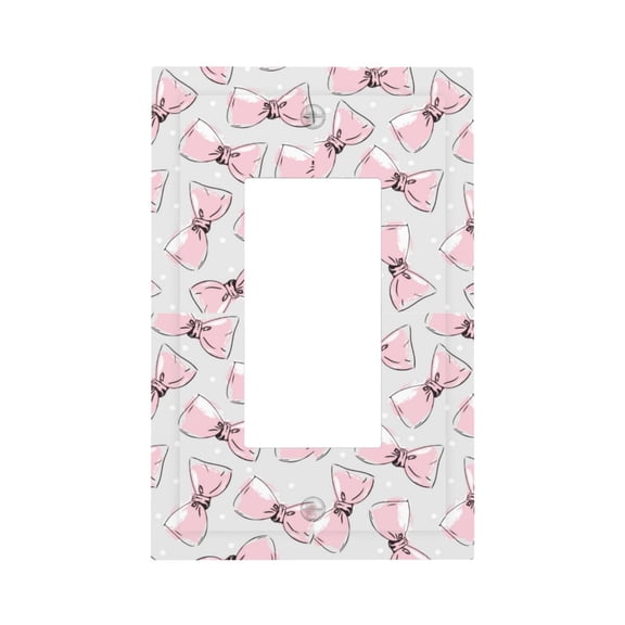 Kdxio Cute Bow Tie Decorator Light Switch or Receptacle Outlet Wall Plate Decorator Wall Plate Child Safe Outlet Cover-Style U