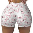 thumbnail image 1 of Kdxio Cute Bow Tie Print Workout Shorts for Women Seamless Soft Smooth Gym Yoga Scrunch Active Shorts, 1 of 5