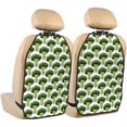 thumbnail image 1 of Kdxio Cute Broccoli Print 2 Pack Car Kick Mat Seat Cover Back Protector Mat with Pockets for Organizer Backseat Protector and Storage Anti Kick Pad for Vehicles, 1 of 1