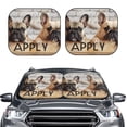 thumbnail image 1 of Kdxio Cute Bulldogs Apply Print 2-Piece Sun Shade Front Windshield - Foldable Car Front Window Sunshades for Most Sedans SUV Truck, 1 of 5