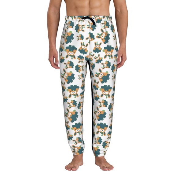 Kdxio Cute Bunny Pattern Joggers,Sweatpants for Men with Pockets-Large