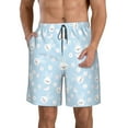 thumbnail image 1 of Kdxio Cute Bunny Pattern Mens Casual Shorts - Drawstring Summer Beach Sports Shorts for Men, 1 of 9