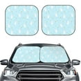 thumbnail image 1 of Kdxio Cute Bunny Print 2-Piece Sun Shade Front Windshield - Foldable Car Front Window Sunshades for Most Sedans SUV Truck, 1 of 6