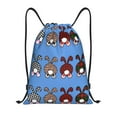 thumbnail image 1 of Kdxio Cute Bunny Print Drawstring Backpack Bag,Waterproof Draw String Back Sack, Gym Drawstring Bags Swim Bag For Unisex, 1 of 9