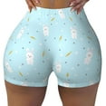 thumbnail image 1 of Kdxio Cute Bunny Print Workout Shorts for Women Seamless Soft Smooth Gym Yoga Scrunch Active Shorts, 1 of 9