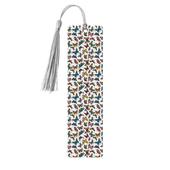 Kdxio Cute Butterfly Print Metal Tassel Bookmarks,Perfect Gift for Art Lovers and Bookworms Metal Bookmarks for Women