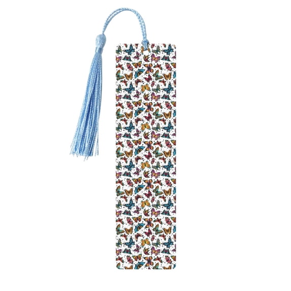 Kdxio Cute Butterfly Print Metal Tassel Bookmarks,Perfect Gift for Art Lovers and Bookworms Metal Bookmarks for Women