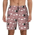 thumbnail image 1 of Kdxio Cute Calf Print Men's Swim Trunks with Compression Liner 7 Inch Inseam Quick Dry Swim Shorts, 1 of 1