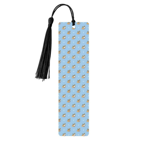 Kdxio Cute Cartoon Corgi Print Metal Tassel Bookmarks,Perfect Gift for Art Lovers and Bookworms Metal Bookmarks for Women