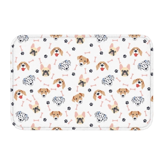 Kdxio Cute Cartoon Dogs,16" x 24", Non-Slip Front Door Mats,Outdoor Welcome Mat Washable