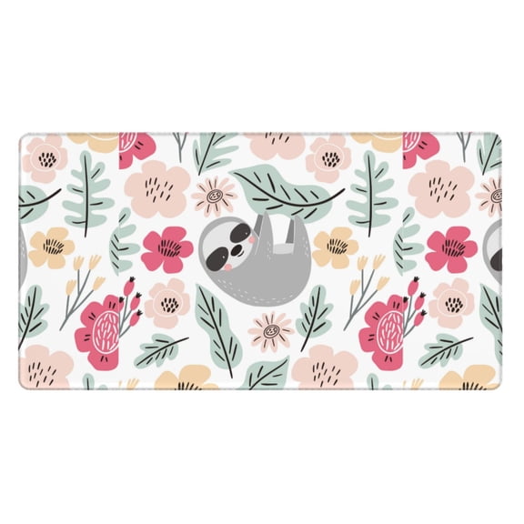 Kdxio Cute Cartoon Sloth Print Large Gaming Mouse Pad,Non-Slip Base,Water Resist Keyboard Pad for Gamer,Office & Home,29.5 x 15.8 in