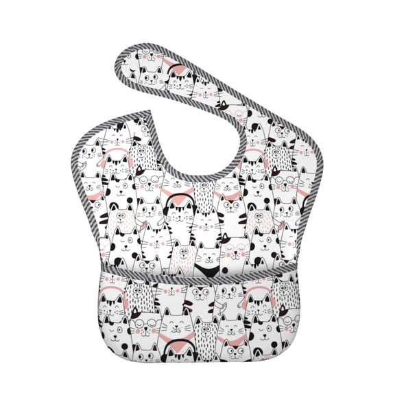 Kdxio Cute Cat Bibs For Babies, Baby Bibs for Eating, Toddler Bibs, Waterproof Bibs, Feeding Bibs, for Toddlers, Boys, Girls