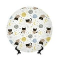 thumbnail image 1 of Kdxio Cute Cat Bone China Decorative Plate Ceramic Decorative Plate for Home Office Wall Stand Decorative Plates for Home Bedroom-8in, 1 of 6