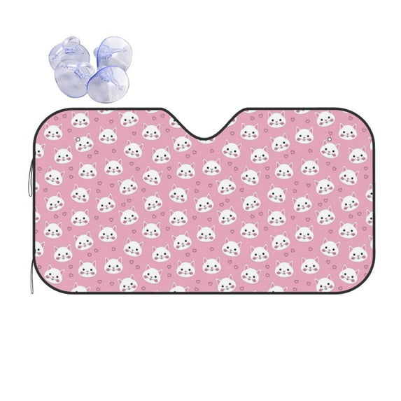 Kdxio Cute Cat Print Front Windshield Sun Shade,Folding Auto Sunshade for Car Truck SUV-Medium