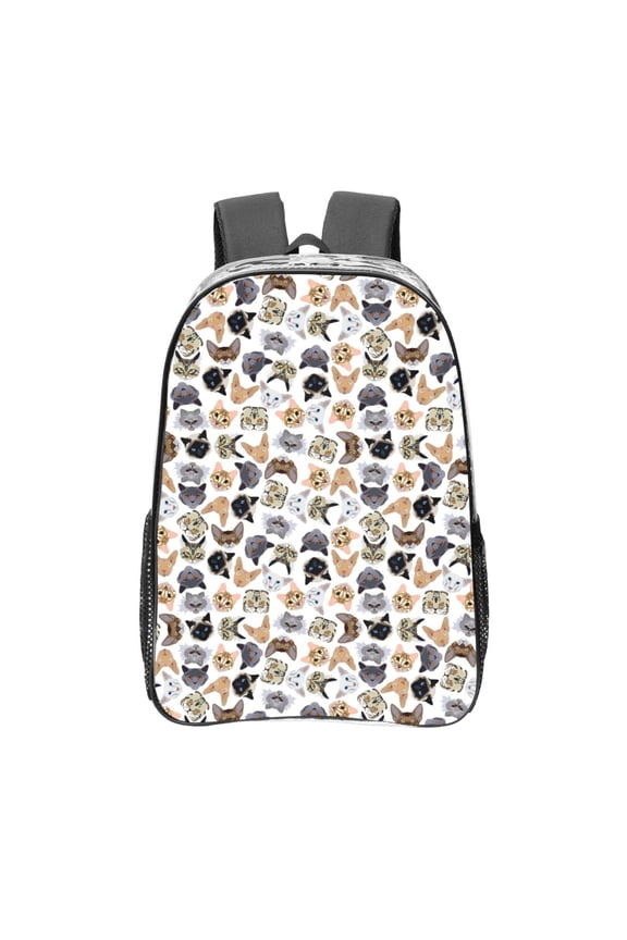 Cute Cats Clear Backpack, Transparent Bookbag for School for Women Men, Capacity Clear Bag for College, Travel
