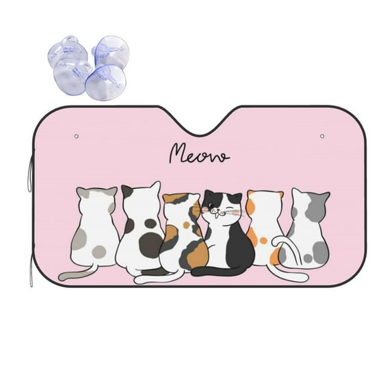 Kdxio Cute Cats Print Front Windshield Sun Shade,Folding Auto Sunshade for Car Truck SUV-Medium