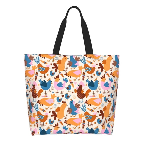 Kdxio Cute Chickens Casual Tote Bags Women Big Capacity Shoulder Bag for Women Travel Shoulder Bags Handbags