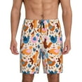 thumbnail image 1 of Kdxio Cute Chickens Print Mens Sleep Shorts Bottoms Soft Comfy Pajama Wear Pants with Drawstring Pockets, 1 of 7