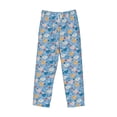 thumbnail image 1 of Kdxio Cute Chickens and Flowers Print Men's Sleep Pajama Pant Lounge Pants with Pockets, 1 of 8