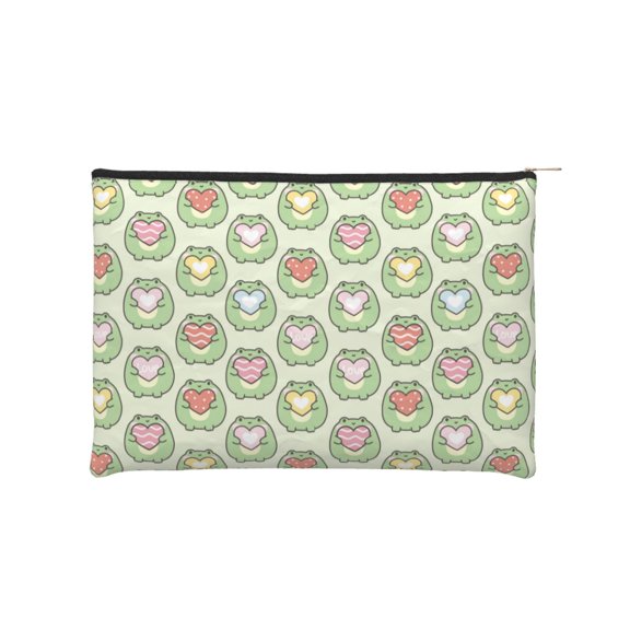 Kdxio Cute Chubby Frog Makeup Bag Toiletry Bag Canvas Makeup Bags Zipper Cosmetic Pouch Travel Cosmetic Pouch for Women Gifts