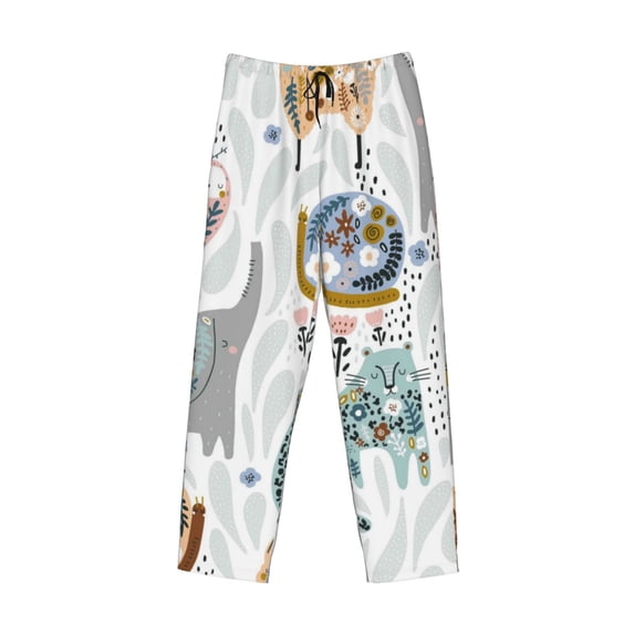 Kdxio Cute Colorful Animal Print Men's Sleep Pajama Pant Lounge Pants with Pockets