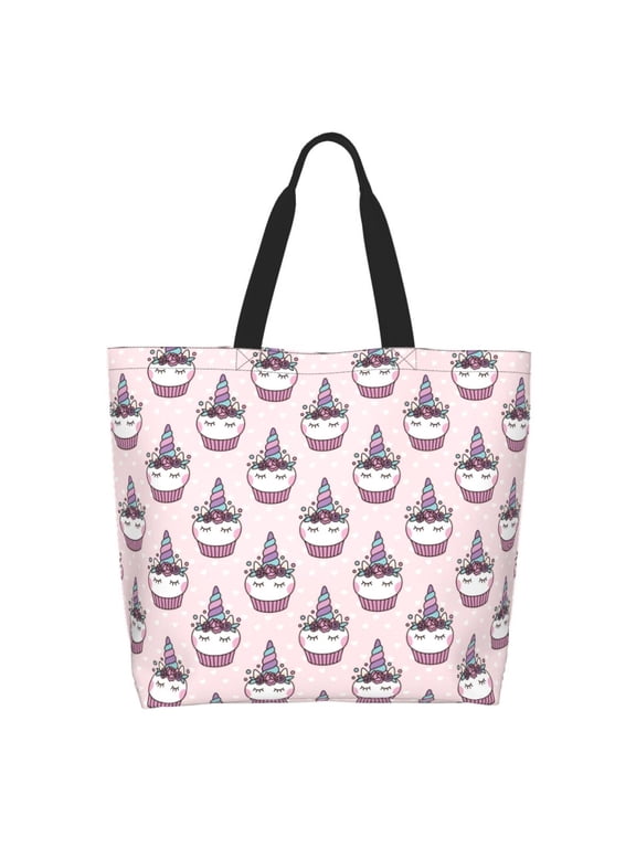 Cute Cupcake Casual Tote Bags Women Big Capacity Shoulder Bag for Women Travel Shoulder Bags Handbags