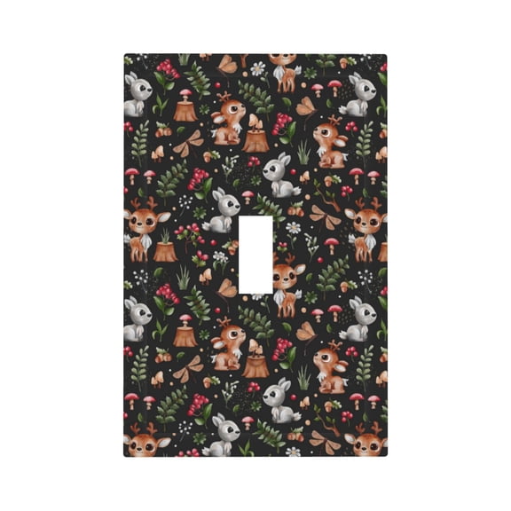 Kdxio Cute Deer Decorator Light Switch or Receptacle Outlet Wall Plate Decorator Wall Plate Child Safe Outlet Cover-Style T