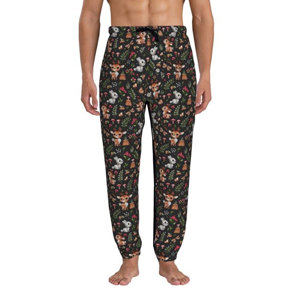 Kdxio Cute Deer Pattern Joggers,Sweatpants for Men with Pockets-Small